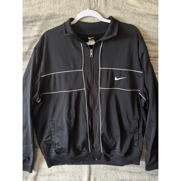 Nike Other - Nike Mens Track Jacket XXL Black White Piping Full Zip 458777-010 XXL